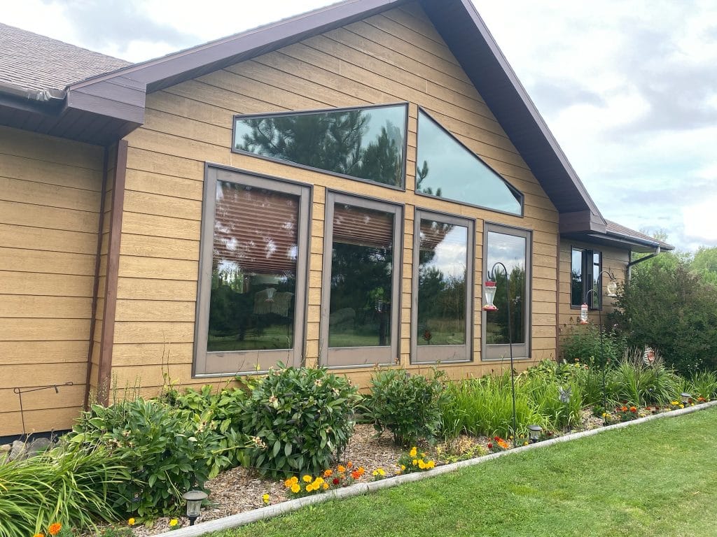 Replacement window glass at the Bemidji Glass Company warehouse
