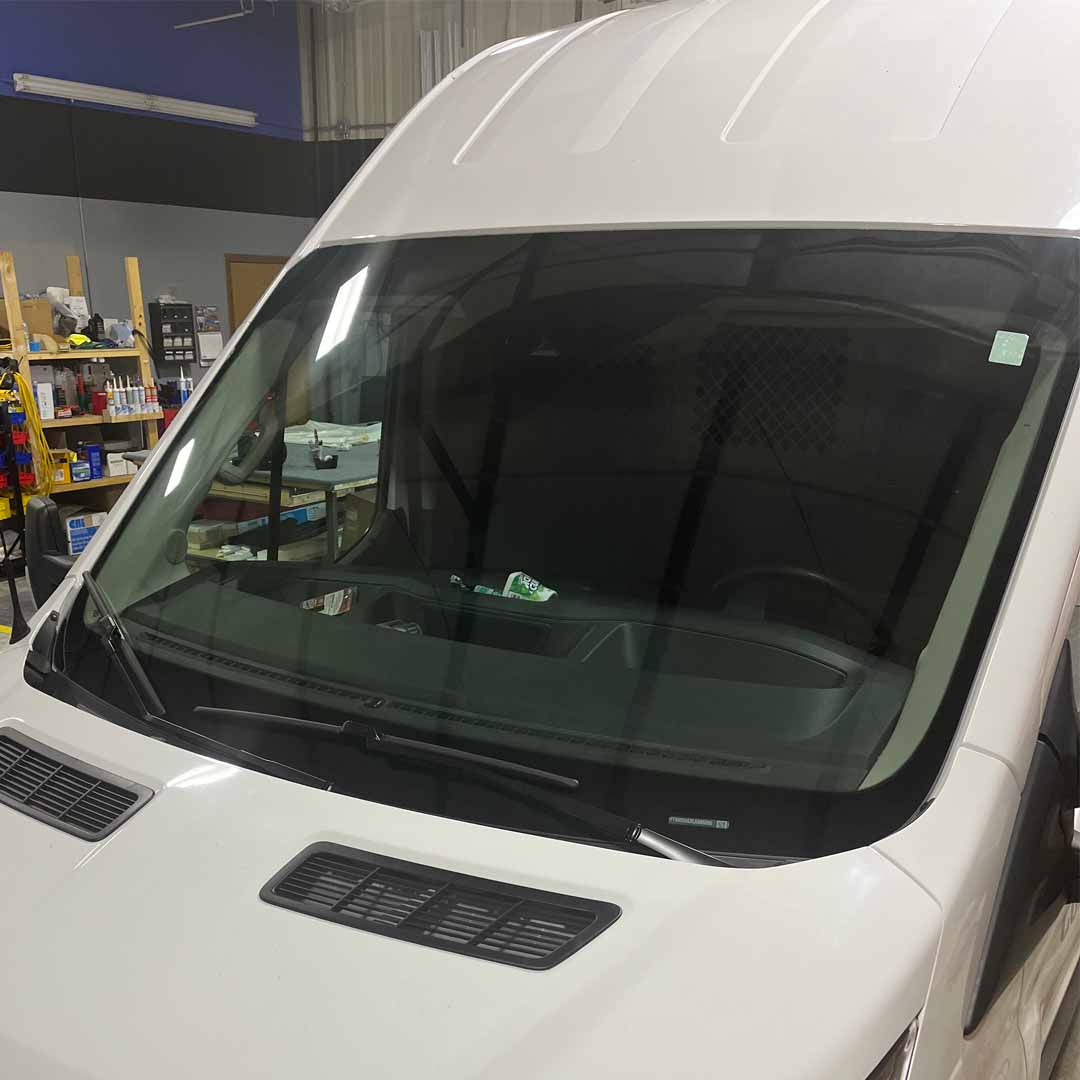 Commercial glass installation
