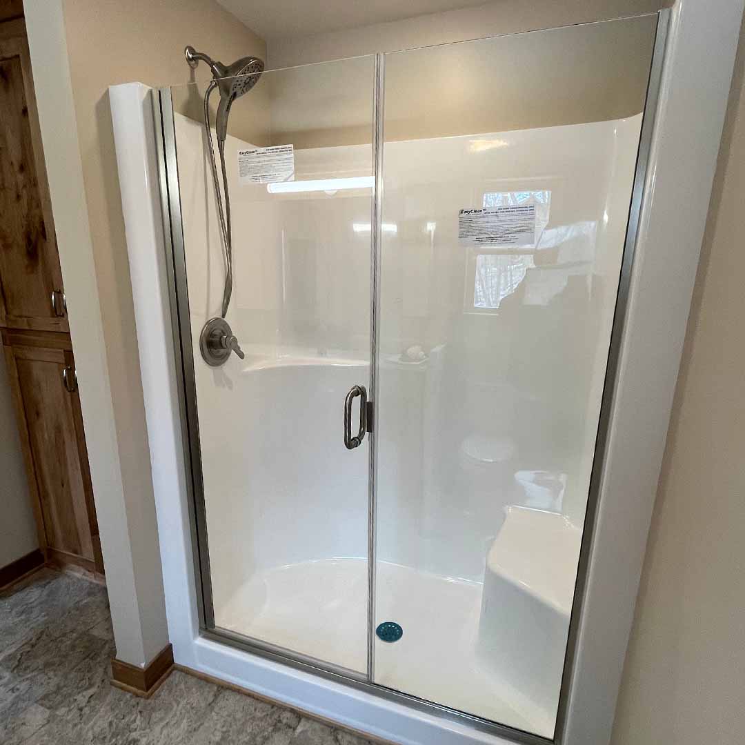Custom shower door glass